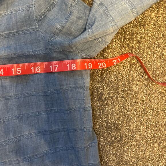 J. Crew Women’s Embroidered Bib Long-Sleeve Chambray Tunic - Picture 4 of 4